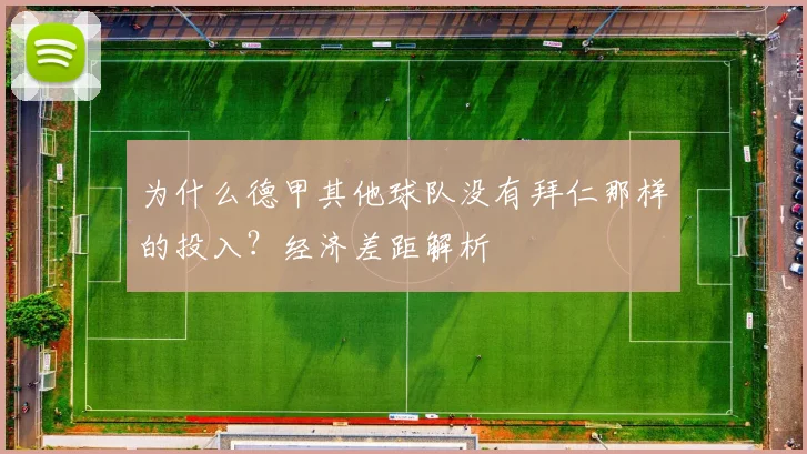 为什么德甲其他球队没有拜仁那样的投入？经济差距解析